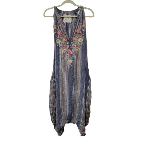 Kyla Seo Boho Embroidered Jumpsuit Womens S Floral Relaxed Fit Bohemian Style‎ - Picture 1 of 8